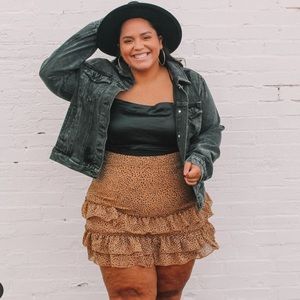 Forever 21 Black Distressed Plus Size Denim Jacket